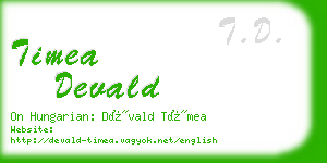 timea devald business card